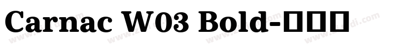 Carnac W03 Bold字体转换